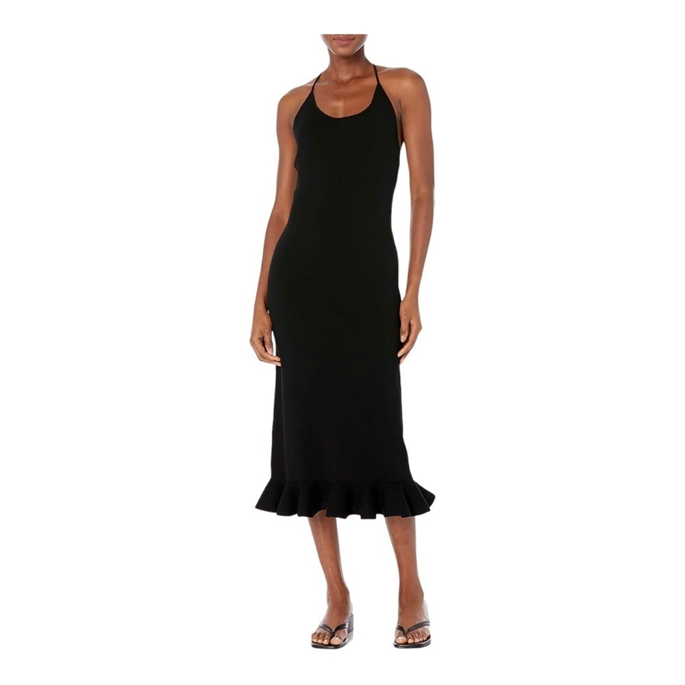 Rebecca Taylor Ribbed Knit Stretch Knotted Beaded Back Column Bodycon Dress NWOT - Picture 10 of 11